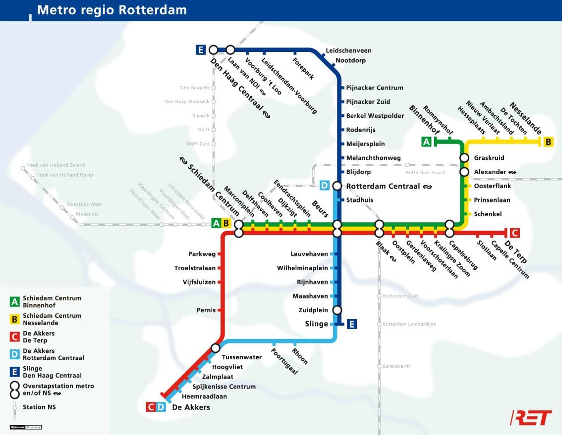 ret-kartta Rotterdam