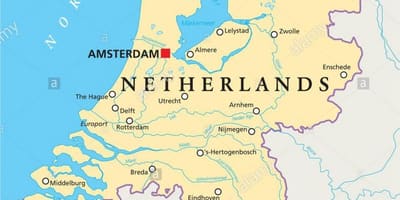 Kartta Rotterdam ja amsterdam