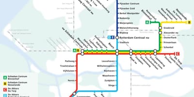 Kartta metro Rotterdam alankomaat
