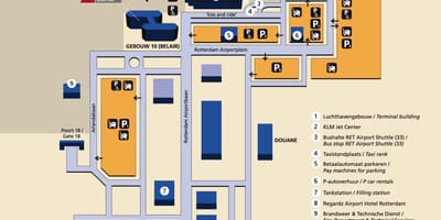 Kartta Rotterdam lentokenttä 