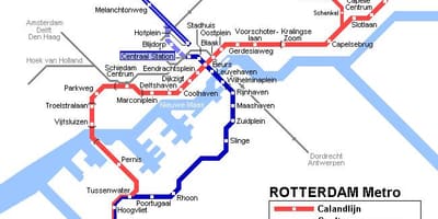 Rotterdam julkinen liikenne kartta