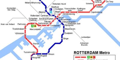 Ret-Rotterdam raitiovaunu kartta