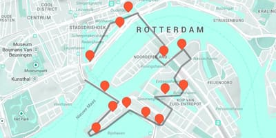 Kartta Rotterdam arkkitehtuuri 